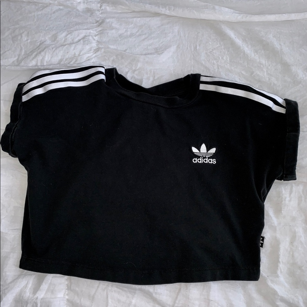 Adidas | Black Cropped Tee